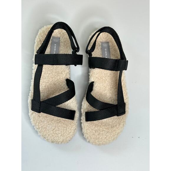 Everlane NIB The Renew Teddy Sport Sandal Black White Comfort Minimalist Soft 7 - Picture 4 of 10